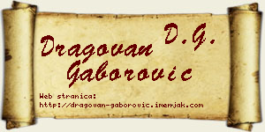 Dragovan Gaborović vizit kartica
